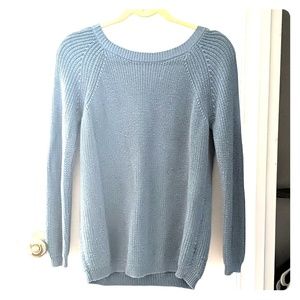 Lulu's Slate Blue Backless Sweater, XS